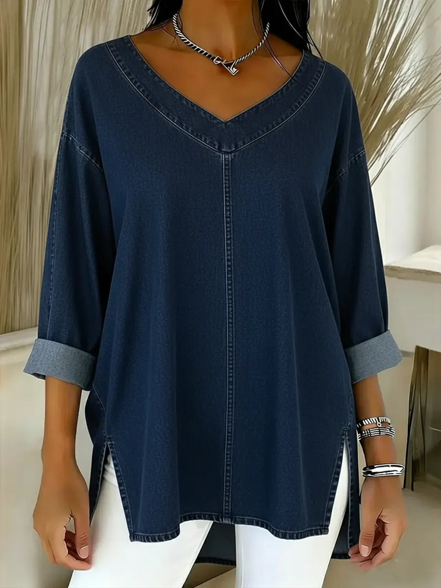 🎁New Arrivals   Women's Casual Washed Denim Cotton Top