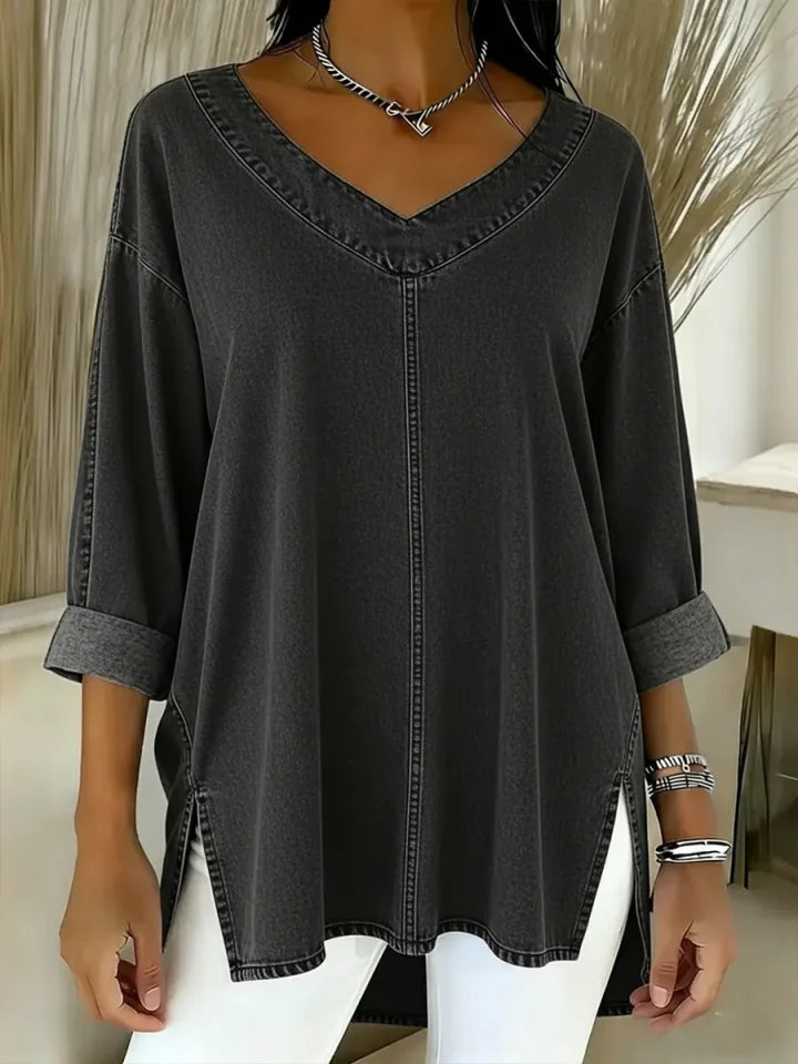 🎁New Arrivals   Women's Casual Washed Denim Cotton Top