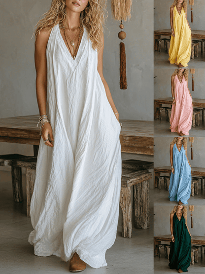 👗New Arrivals🎁Women's Casual Sleeveless Loose-Fitting Long Dress